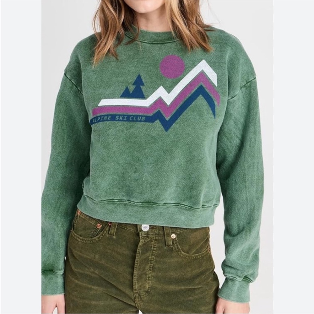 Sundry Alpine Ski Club Cropped Sweatshirt